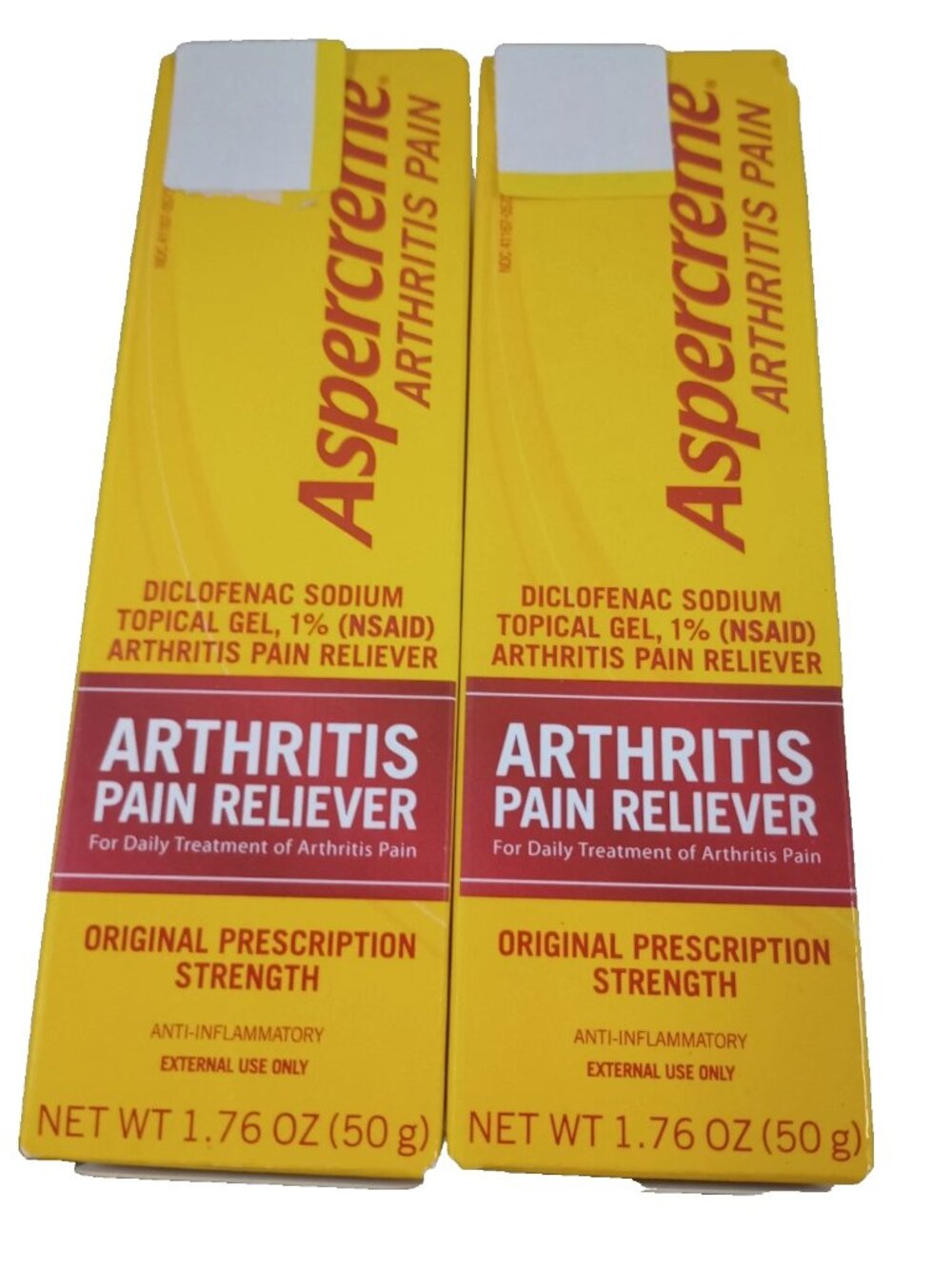 2Pack- Aspercream Arthritis Pain Reliever Topical Gel Arthritis Relief 1.76oz